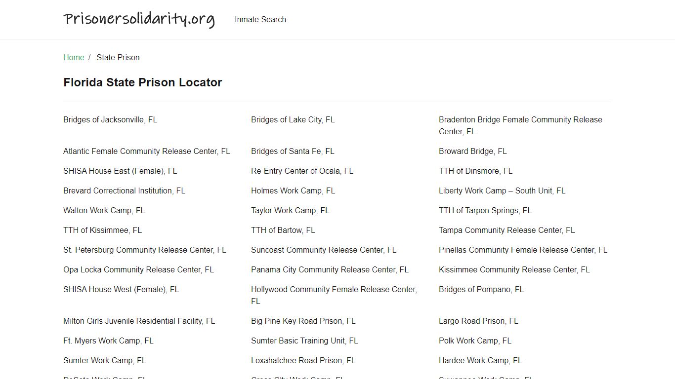 Florida State Prison Inmate Search | Free Inmate Lookup